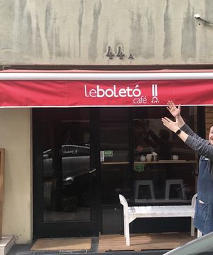 Muchas opciones vegetarianas  at Leboletó Café in Santiago