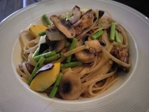 White truffle linguine at Mirror and Vegan Concept in Hong Kong Island