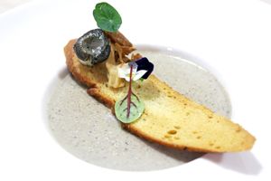 Mushroom Soup at Mirror and Vegan Concept in Hong Kong Island