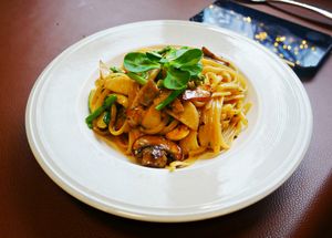 Mushroom lignuine at Mirror and Vegan Concept in Hong Kong Island