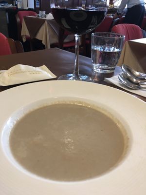 Mushroom Soup at Mirror and Vegan Concept in Hong Kong Island