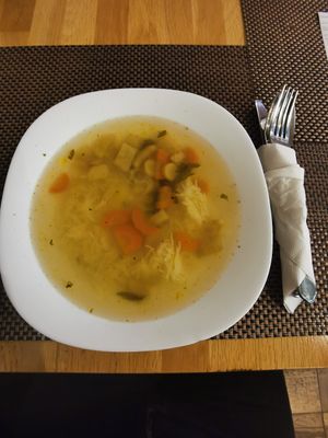 Vegetable soup (daily menu, there were 2-3 different soups) at VEG in Poprad