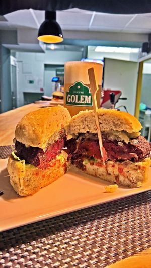 Vegan RedBean burger at VEG in Poprad