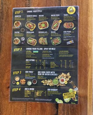menu at Guzman y Gomez in Toowoomba