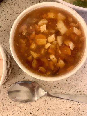 spicy-sour soup  at Bang Tofu in Bratislava