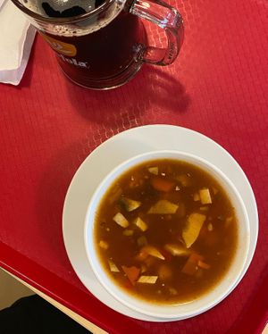 Hot and sour soup  at Bang Tofu in Bratislava
