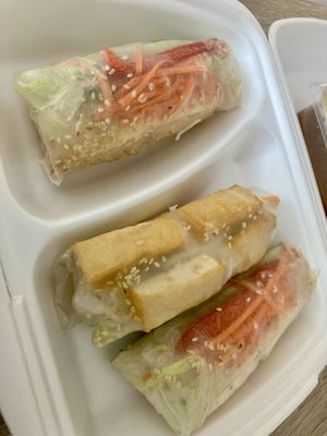Summer rolls  at Bang Tofu in Bratislava