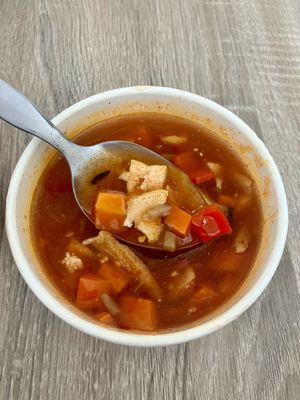 Hot and sour soup  at Bang Tofu in Bratislava