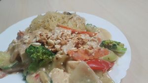 Tofu in peanut sauce  at Bang Tofu in Bratislava