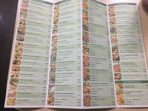 Vegan menu at Bang Tofu in Bratislava