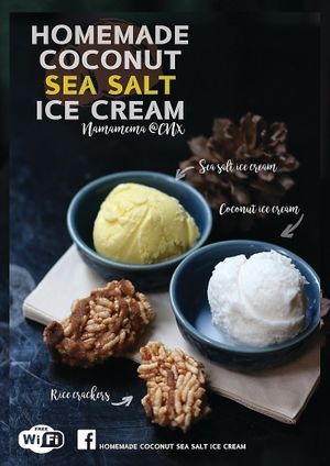 Coconut x sea salt ice cream at Coco Mango The Garden in Chiang Mai