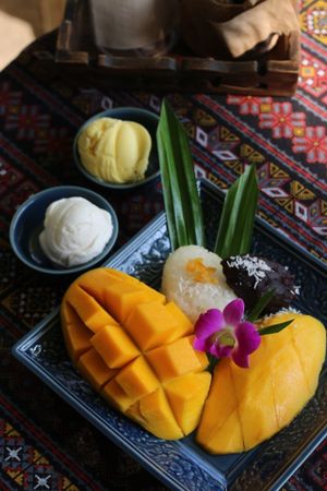 Mango sticky rice at Coco Mango The Garden in Chiang Mai