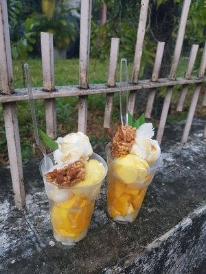 INCREDIBLE mango paradise sundaes!!!  at Coco Mango The Garden in Chiang Mai