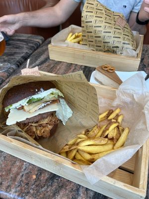 Burger with fries  at Frito in Martin