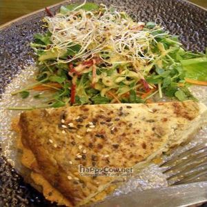 Vegan Quiche with Salad at LivinGreens in Central Singapore