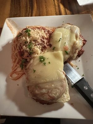 Vegan chicken parm   at Orapax in Norfolk