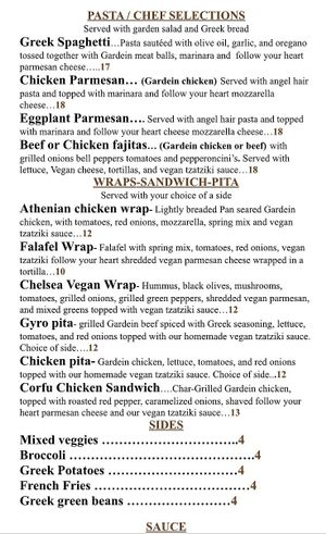 Pasta/sandwiches  at Orapax in Norfolk