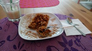 vegan apple crumble  at Lalitana Restaurant in Lagos