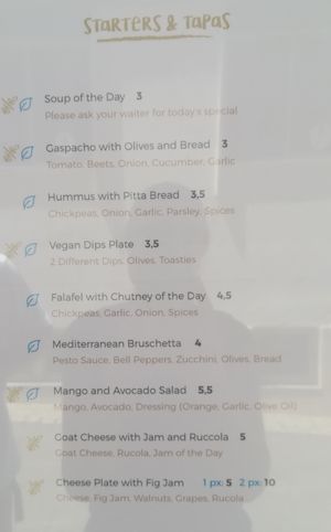 Starters and tapas at Lalitana Restaurant in Lagos