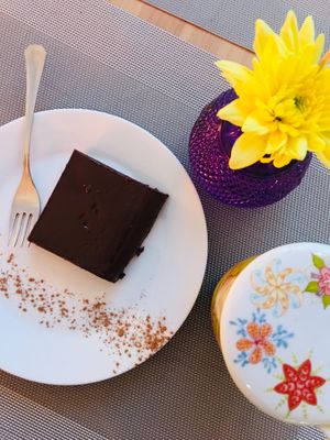 Gluten-free vegan brownie 😊 at Lalitana Restaurant in Lagos