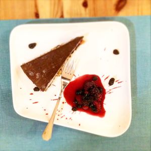 Chocolate torte at Lalitana Restaurant in Lagos