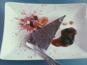 chocolate cake at Lalitana Restaurant in Lagos