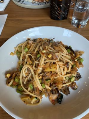 Delicious vegetable linguini.  at The Five Fishermen in Halifax