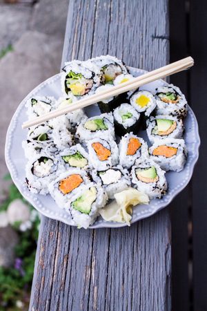 Veggie Selection at Capilano Sushi in North Vancouver