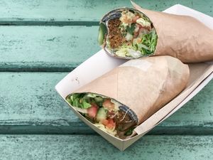 Falafel Wrap at Fruibies in Kuranda