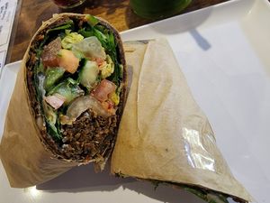 Falafel wrap at Fruibies in Kuranda