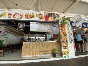 Outside view and menu   at Fruibies in Kuranda