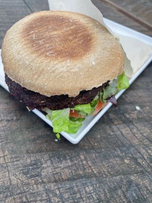 Hawaiian burger  at Fruibies in Kuranda