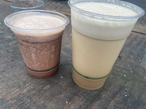 Iced chocolate and iced coffee   at Fruibies in Kuranda