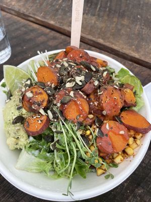 Sweet potato bowl  at Fruibies in Kuranda