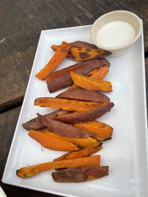Sweet potato wedges  at Fruibies in Kuranda