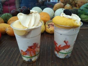 Tropical Fruit Salad Cup with pure fruit Ice Cream at Fruibies in Kuranda