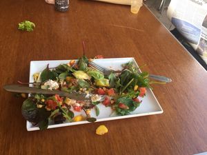 Pretend ‘burrito’ plate: so awful I couldn’t eat it at Fruibies in Kuranda