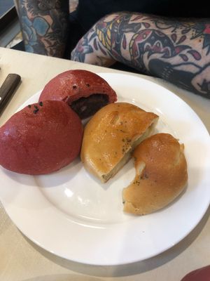 Sweet and salty pastries at yummyyomil in Seoul
