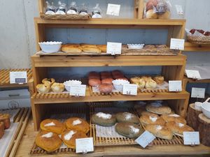 Selection of goodies with tasters too at yummyyomil in Seoul