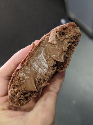 Chocolate cream filled bun at yummyyomil in Seoul