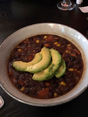 Black bean soup at Kind Crepes in Mendon