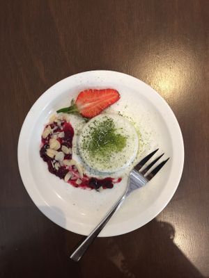 Coconut pannacotta at Emoi in Helsinki
