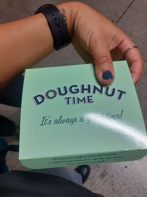 Cute package at Rodeo Doughnuts - Shaftesbury Ave in London