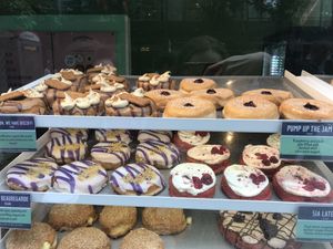 Vegan donuts  at Rodeo Doughnuts - Shaftesbury Ave in London