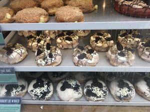 Vegan selection  at Rodeo Doughnuts - Shaftesbury Ave in London
