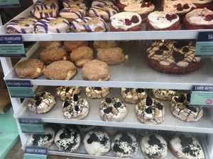 Vegan cabinet  at Rodeo Doughnuts - Shaftesbury Ave in London