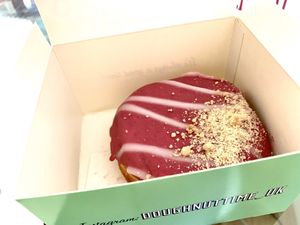 Raspberry Crumbledore at Rodeo Doughnuts - Shaftesbury Ave in London