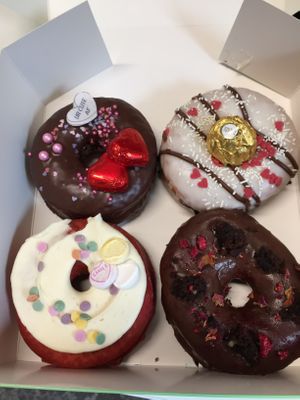 Valentine box of 4 at Rodeo Doughnuts - Shaftesbury Ave in London
