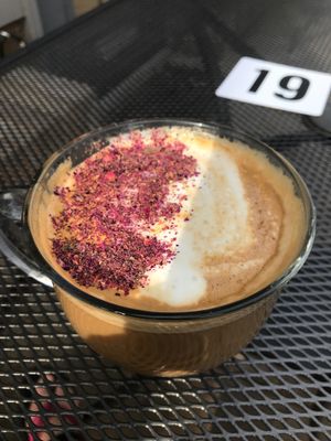Rose latte  at Pirate's Bone Burgers - Crossroads in Kansas City