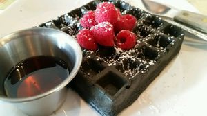 Best waffle EVER! at Pirate's Bone Burgers - Crossroads in Kansas City